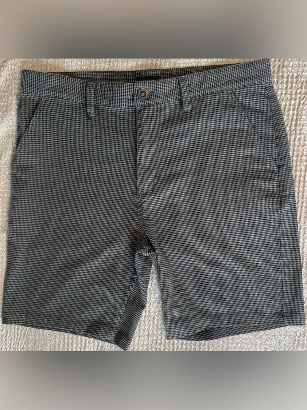Brixton Choice Standard Fit Chino Shorts 36 Houndstooth NWOT